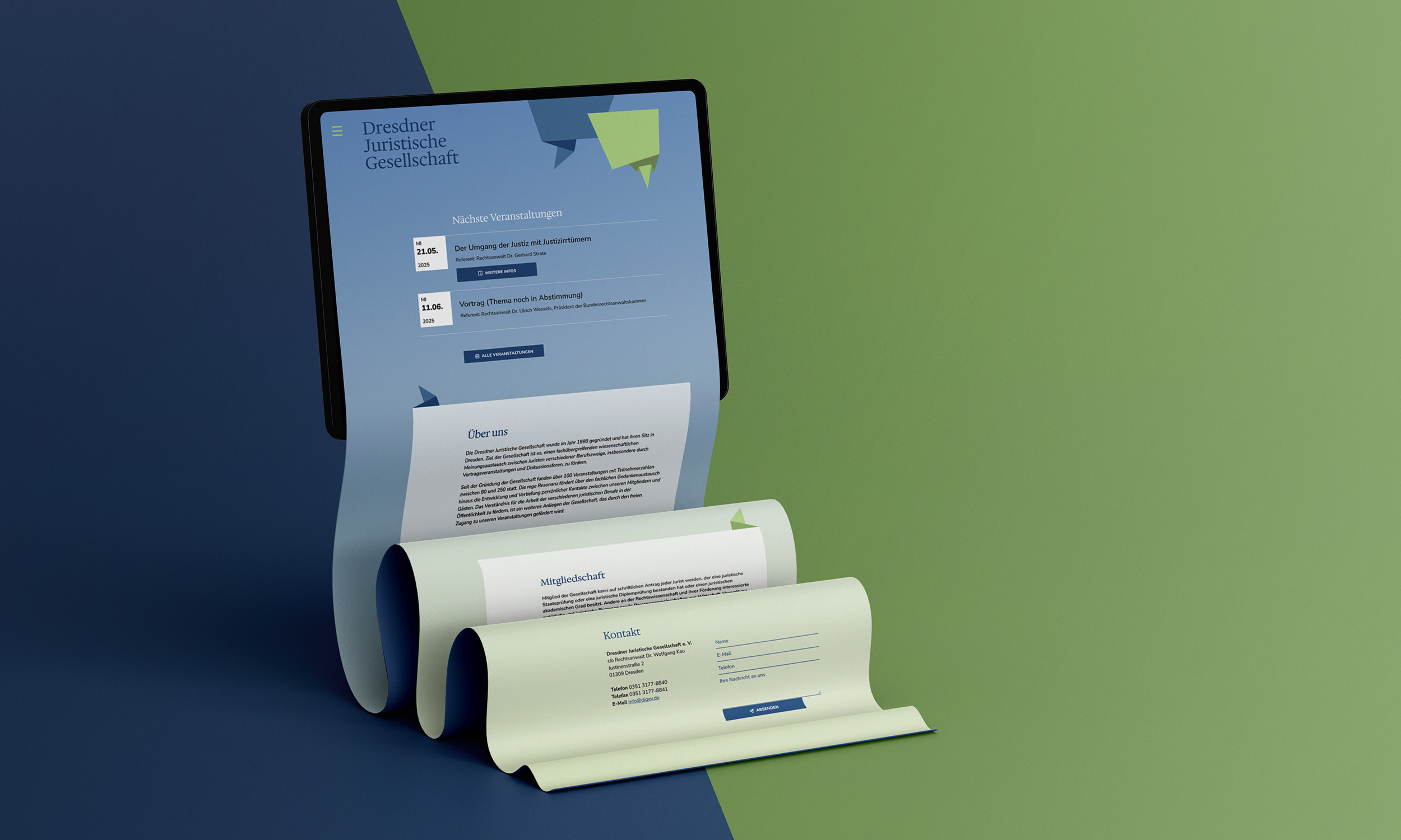 Website für Dresdner Juristische Gesellschaft