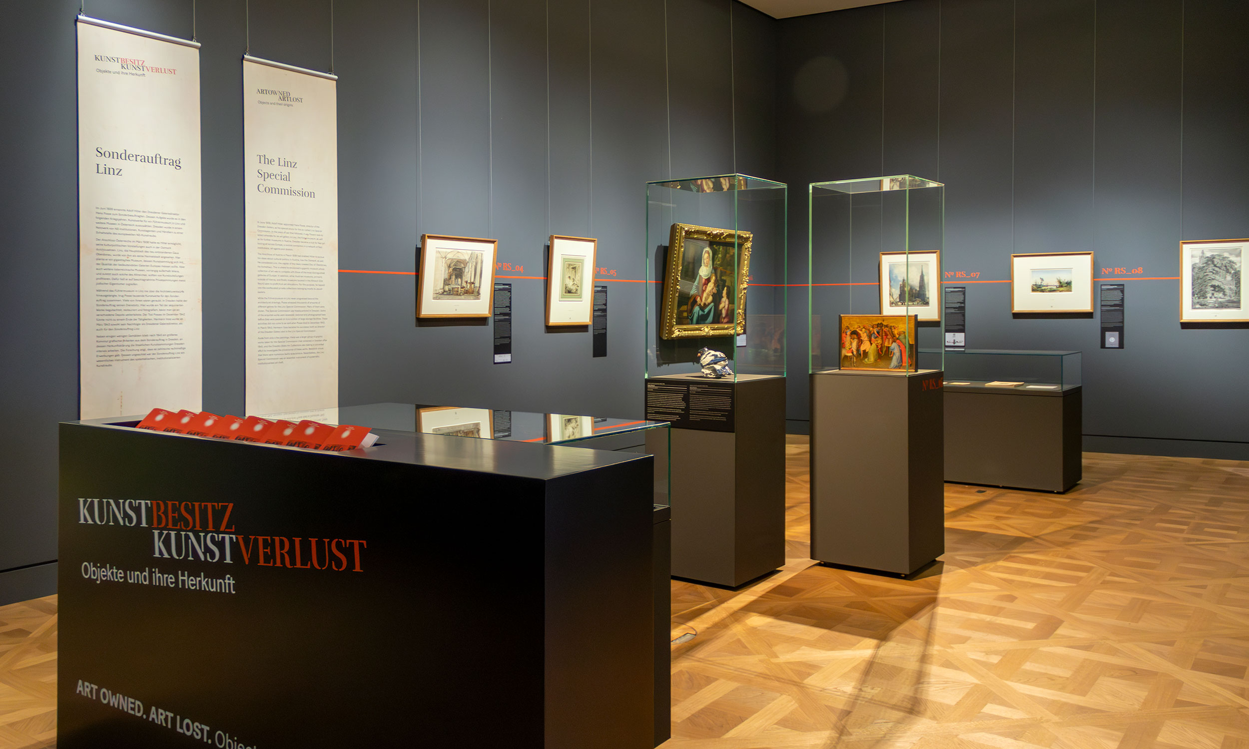 Ausstellungsgestaltung und Erscheinungsbild: Kunstbesitz. Kunstverlust, Staatliche Kunstsammlungen Dresden